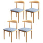 Scandinavian Style Metal Dining Chairs Dining Room Open Back Armless Dining Side Chair Blue 4 Piece Set Natural Wood Clearhalo ' kitchen&dining_furn' 'Dining Chairs' 'Dining Tables & Seating' 'dining_chair' 'furn' 'furn_dining_chair' 'Furniture' 'furniture_dining_chair' 'Kitchen & Dining Furniture' 'kitchen' 3725383