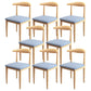 Scandinavian Style Metal Dining Chairs Dining Room Open Back Armless Dining Side Chair Blue 8 Piece Set Natural Wood Clearhalo ' kitchen&dining_furn' 'Dining Chairs' 'Dining Tables & Seating' 'dining_chair' 'furn' 'furn_dining_chair' 'Furniture' 'furniture_dining_chair' 'Kitchen & Dining Furniture' 'kitchen' 3725384