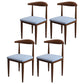 Scandinavian Style Metal Dining Chairs Dining Room Open Back Armless Dining Side Chair Blue 4 Piece Set Walnut Clearhalo ' kitchen&dining_furn' 'Dining Chairs' 'Dining Tables & Seating' 'dining_chair' 'furn' 'furn_dining_chair' 'Furniture' 'furniture_dining_chair' 'Kitchen & Dining Furniture' 'kitchen' 3725386