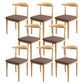 Scandinavian Style Metal Dining Chairs Dining Room Open Back Armless Dining Side Chair Coffee 8 Piece Set Natural Wood Clearhalo ' kitchen&dining_furn' 'Dining Chairs' 'Dining Tables & Seating' 'dining_chair' 'furn' 'furn_dining_chair' 'Furniture' 'furniture_dining_chair' 'Kitchen & Dining Furniture' 'kitchen' 3725393