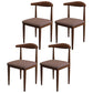 Scandinavian Style Metal Dining Chairs Dining Room Open Back Armless Dining Side Chair Coffee 4 Piece Set Walnut Clearhalo ' kitchen&dining_furn' 'Dining Chairs' 'Dining Tables & Seating' 'dining_chair' 'furn' 'furn_dining_chair' 'Furniture' 'furniture_dining_chair' 'Kitchen & Dining Furniture' 'kitchen' 3725394