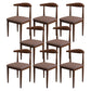 Scandinavian Style Metal Dining Chairs Dining Room Open Back Armless Dining Side Chair Coffee 8 Piece Set Walnut Clearhalo ' kitchen&dining_furn' 'Dining Chairs' 'Dining Tables & Seating' 'dining_chair' 'furn' 'furn_dining_chair' 'Furniture' 'furniture_dining_chair' 'Kitchen & Dining Furniture' 'kitchen' 3725395