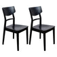 Industrial Ash Open Side Chair Matte Finish Upholstered Dining Chair with Black Legs Black 2 Piece Set Clearhalo ' kitchen&dining_furn' 'Dining Chairs' 'Dining Tables & Seating' 'dining_chair' 'furn' 'furn_dining_chair' 'Furniture' 'furniture_dining_chair' 'Kitchen & Dining Furniture' 'kitchen' 3725397