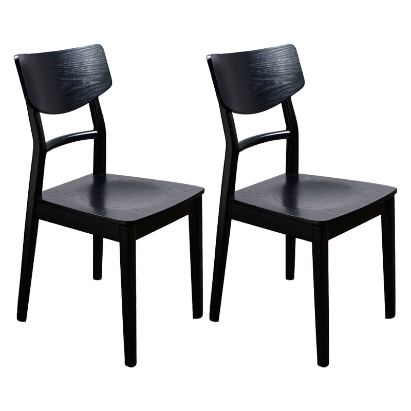 Industrial Ash Open Side Chair Matte Finish Upholstered Dining Chair with Black Legs Black 2 Piece Set Clearhalo ' kitchen&dining_furn' 'Dining Chairs' 'Dining Tables & Seating' 'dining_chair' 'furn' 'furn_dining_chair' 'Furniture' 'furniture_dining_chair' 'Kitchen & Dining Furniture' 'kitchen' 3725397