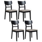 Industrial Ash Open Side Chair Matte Finish Upholstered Dining Chair with Black Legs Grey 4 Piece Set Clearhalo ' kitchen&dining_furn' 'Dining Chairs' 'Dining Tables & Seating' 'dining_chair' 'furn' 'furn_dining_chair' 'Furniture' 'furniture_dining_chair' 'Kitchen & Dining Furniture' 'kitchen' 3725405