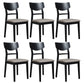 Industrial Ash Open Side Chair Matte Finish Upholstered Dining Chair with Black Legs Grey 6 Piece Set Clearhalo ' kitchen&dining_furn' 'Dining Chairs' 'Dining Tables & Seating' 'dining_chair' 'furn' 'furn_dining_chair' 'Furniture' 'furniture_dining_chair' 'Kitchen & Dining Furniture' 'kitchen' 3725407