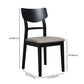 Industrial Ash Open Side Chair Matte Finish Upholstered Dining Chair with Black Legs Clearhalo ' kitchen&dining_furn' 'Dining Chairs' 'Dining Tables & Seating' 'dining_chair' 'furn' 'furn_dining_chair' 'Furniture' 'furniture_dining_chair' 'Kitchen & Dining Furniture' 'kitchen' 3725414