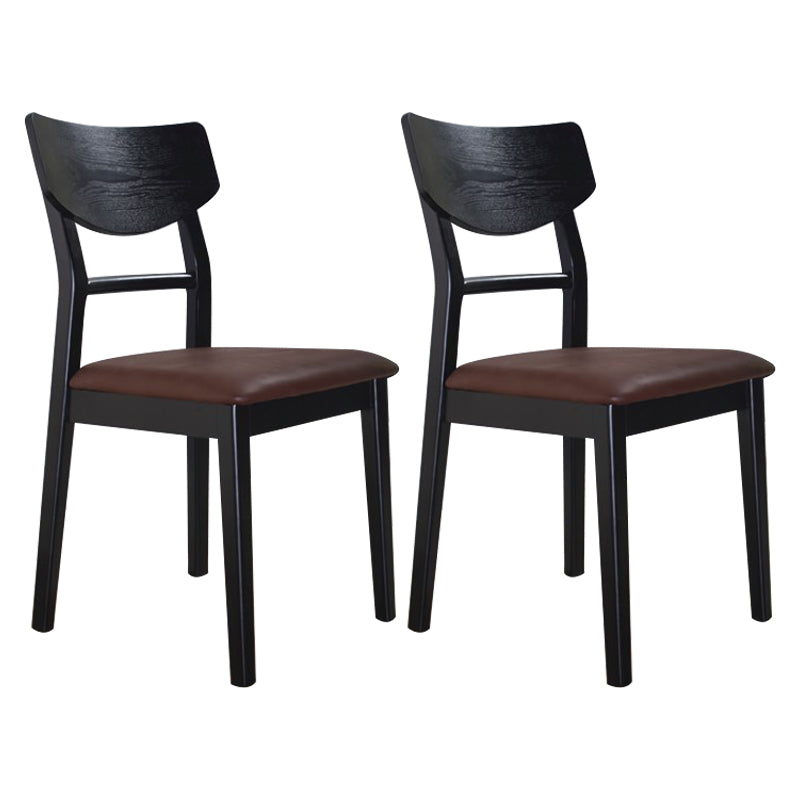 Industrial Ash Open Side Chair Matte Finish Upholstered Dining Chair with Black Legs Coffee 2 Piece Set Clearhalo ' kitchen&dining_furn' 'Dining Chairs' 'Dining Tables & Seating' 'dining_chair' 'furn' 'furn_dining_chair' 'Furniture' 'furniture_dining_chair' 'Kitchen & Dining Furniture' 'kitchen' 3725415