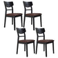 Industrial Ash Open Side Chair Matte Finish Upholstered Dining Chair with Black Legs Coffee 4 Piece Set Clearhalo ' kitchen&dining_furn' 'Dining Chairs' 'Dining Tables & Seating' 'dining_chair' 'furn' 'furn_dining_chair' 'Furniture' 'furniture_dining_chair' 'Kitchen & Dining Furniture' 'kitchen' 3725416