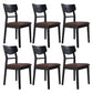 Industrial Ash Open Side Chair Matte Finish Upholstered Dining Chair with Black Legs Coffee 6 Piece Set Clearhalo ' kitchen&dining_furn' 'Dining Chairs' 'Dining Tables & Seating' 'dining_chair' 'furn' 'furn_dining_chair' 'Furniture' 'furniture_dining_chair' 'Kitchen & Dining Furniture' 'kitchen' 3725419
