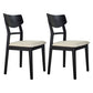 Industrial Ash Open Side Chair Matte Finish Upholstered Dining Chair with Black Legs Beige 2 Piece Set Clearhalo ' kitchen&dining_furn' 'Dining Chairs' 'Dining Tables & Seating' 'dining_chair' 'furn' 'furn_dining_chair' 'Furniture' 'furniture_dining_chair' 'Kitchen & Dining Furniture' 'kitchen' 3725421