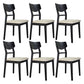 Industrial Ash Open Side Chair Matte Finish Upholstered Dining Chair with Black Legs Beige 6 Piece Set Clearhalo ' kitchen&dining_furn' 'Dining Chairs' 'Dining Tables & Seating' 'dining_chair' 'furn' 'furn_dining_chair' 'Furniture' 'furniture_dining_chair' 'Kitchen & Dining Furniture' 'kitchen' 3725423