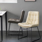Nordic Upholstered Armless Dining Chairs Metal Legs Solid Back Chair for Home Use Clearhalo ' kitchen&dining_furn' 'Dining Chairs' 'Dining Tables & Seating' 'dining_chair' 'furn' 'furn_dining_chair' 'Furniture' 'furniture_dining_chair' 'Kitchen & Dining Furniture' 'kitchen' 3725430