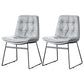 Nordic Upholstered Armless Dining Chairs Metal Legs Solid Back Chair for Home Use Grey 2 Piece Set Clearhalo ' kitchen&dining_furn' 'Dining Chairs' 'Dining Tables & Seating' 'dining_chair' 'furn' 'furn_dining_chair' 'Furniture' 'furniture_dining_chair' 'Kitchen & Dining Furniture' 'kitchen' 3725444