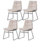 Nordic Upholstered Armless Dining Chairs Metal Legs Solid Back Chair for Home Use Light Gray 4 Piece Set Clearhalo ' kitchen&dining_furn' 'Dining Chairs' 'Dining Tables & Seating' 'dining_chair' 'furn' 'furn_dining_chair' 'Furniture' 'furniture_dining_chair' 'Kitchen & Dining Furniture' 'kitchen' 3725453