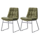 Nordic Upholstered Armless Dining Chairs Metal Legs Solid Back Chair for Home Use Green 2 Piece Set Clearhalo ' kitchen&dining_furn' 'Dining Chairs' 'Dining Tables & Seating' 'dining_chair' 'furn' 'furn_dining_chair' 'Furniture' 'furniture_dining_chair' 'Kitchen & Dining Furniture' 'kitchen' 3725467