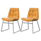 Nordic Upholstered Armless Dining Chairs Metal Legs Solid Back Chair for Home Use Ginger 2 Piece Set Clearhalo ' kitchen&dining_furn' 'Dining Chairs' 'Dining Tables & Seating' 'dining_chair' 'furn' 'furn_dining_chair' 'Furniture' 'furniture_dining_chair' 'Kitchen & Dining Furniture' 'kitchen' 3725470