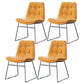 Nordic Upholstered Armless Dining Chairs Metal Legs Solid Back Chair for Home Use Ginger 4 Piece Set Clearhalo ' kitchen&dining_furn' 'Dining Chairs' 'Dining Tables & Seating' 'dining_chair' 'furn' 'furn_dining_chair' 'Furniture' 'furniture_dining_chair' 'Kitchen & Dining Furniture' 'kitchen' 3725471