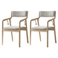 Traditional Style Wood Chair Set Open Back Arm Kitchen Dining Room Chairs Grey 2 Piece Set Clearhalo ' kitchen&dining_furn' 'Dining Chairs' 'Dining Tables & Seating' 'dining_chair' 'furn' 'furn_dining_chair' 'Furniture' 'furniture_dining_chair' 'Kitchen & Dining Furniture' 'kitchen' 3725483