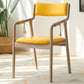 Traditional Style Wood Chair Set Open Back Arm Kitchen Dining Room Chairs Light Yellow 1 Piece Clearhalo ' kitchen&dining_furn' 'Dining Chairs' 'Dining Tables & Seating' 'dining_chair' 'furn' 'furn_dining_chair' 'Furniture' 'furniture_dining_chair' 'Kitchen & Dining Furniture' 'kitchen' 3725494