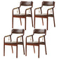 Traditional Style Wood Chair Set Open Back Arm Kitchen Dining Room Chairs Brown 4 Piece Set Clearhalo ' kitchen&dining_furn' 'Dining Chairs' 'Dining Tables & Seating' 'dining_chair' 'furn' 'furn_dining_chair' 'Furniture' 'furniture_dining_chair' 'Kitchen & Dining Furniture' 'kitchen' 3725510