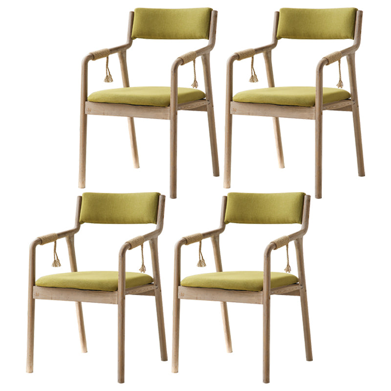 Traditional Style Wood Chair Set Open Back Arm Kitchen Dining Room Chairs Green 4 Piece Set Clearhalo ' kitchen&dining_furn' 'Dining Chairs' 'Dining Tables & Seating' 'dining_chair' 'furn' 'furn_dining_chair' 'Furniture' 'furniture_dining_chair' 'Kitchen & Dining Furniture' 'kitchen' 3725516