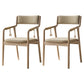 Traditional Style Wood Chair Set Open Back Arm Kitchen Dining Room Chairs Gray-Khaki 2 Piece Set Clearhalo ' kitchen&dining_furn' 'Dining Chairs' 'Dining Tables & Seating' 'dining_chair' 'furn' 'furn_dining_chair' 'Furniture' 'furniture_dining_chair' 'Kitchen & Dining Furniture' 'kitchen' 3725518
