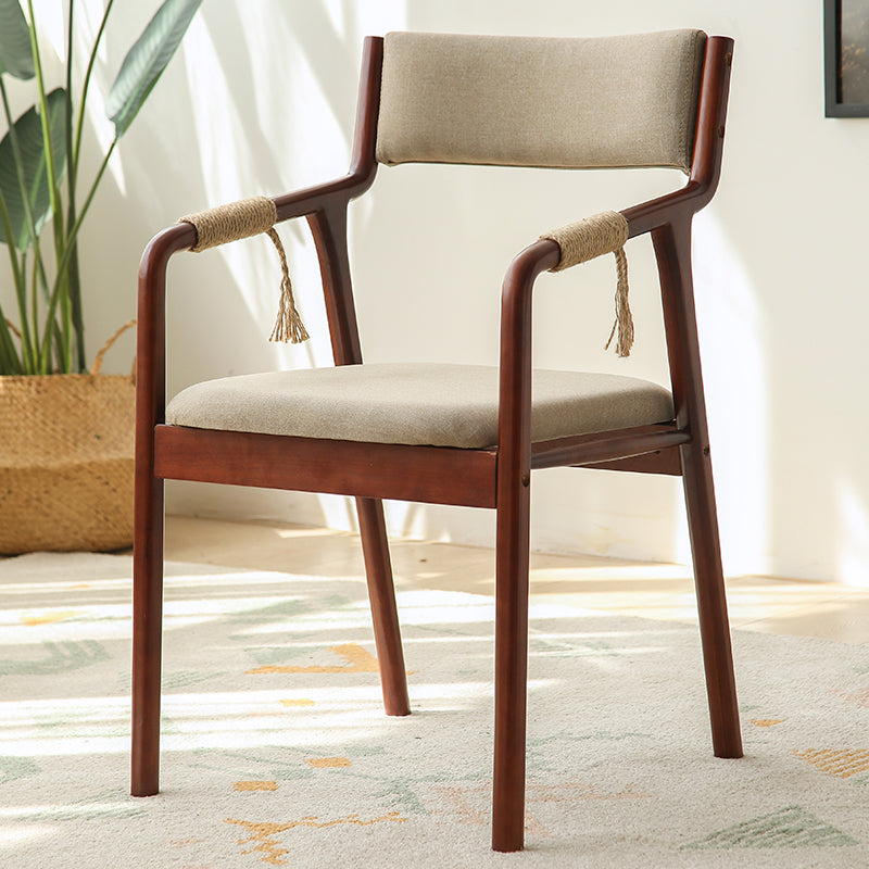 Traditional Style Wood Chair Set Open Back Arm Kitchen Dining Room Chairs Khaki 1 Piece Clearhalo ' kitchen&dining_furn' 'Dining Chairs' 'Dining Tables & Seating' 'dining_chair' 'furn' 'furn_dining_chair' 'Furniture' 'furniture_dining_chair' 'Kitchen & Dining Furniture' 'kitchen' 3725520