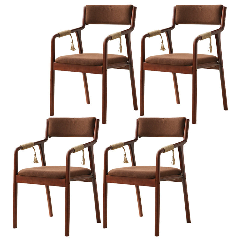Traditional Style Wood Chair Set Open Back Arm Kitchen Dining Room Chairs Coffee 4 Piece Set Clearhalo ' kitchen&dining_furn' 'Dining Chairs' 'Dining Tables & Seating' 'dining_chair' 'furn' 'furn_dining_chair' 'Furniture' 'furniture_dining_chair' 'Kitchen & Dining Furniture' 'kitchen' 3725528