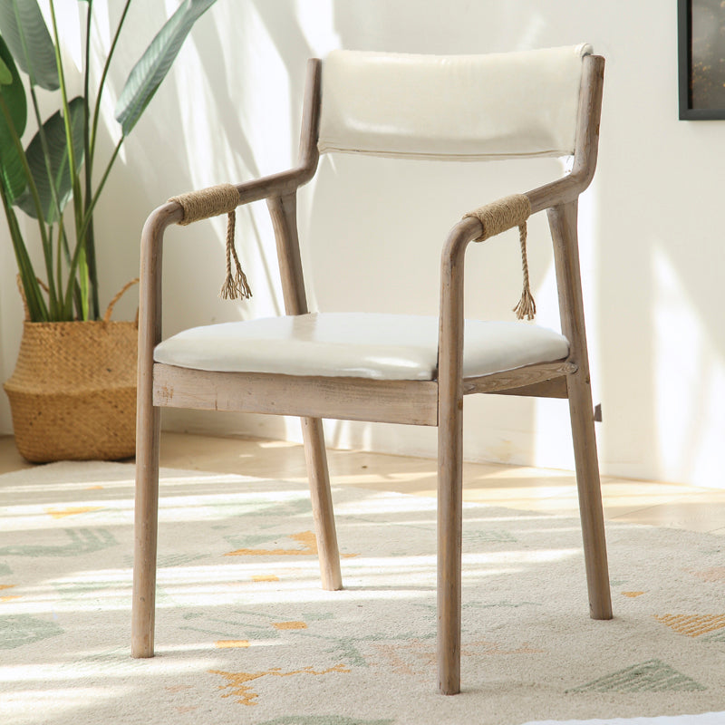 Traditional Style Wood Chair Set Open Back Arm Kitchen Dining Room Chairs Cream 1 Piece Clearhalo ' kitchen&dining_furn' 'Dining Chairs' 'Dining Tables & Seating' 'dining_chair' 'furn' 'furn_dining_chair' 'Furniture' 'furniture_dining_chair' 'Kitchen & Dining Furniture' 'kitchen' 3725529