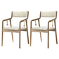 Traditional Style Wood Chair Set Open Back Arm Kitchen Dining Room Chairs Cream 2 Piece Set Clearhalo ' kitchen&dining_furn' 'Dining Chairs' 'Dining Tables & Seating' 'dining_chair' 'furn' 'furn_dining_chair' 'Furniture' 'furniture_dining_chair' 'Kitchen & Dining Furniture' 'kitchen' 3725530