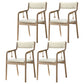 Traditional Style Wood Chair Set Open Back Arm Kitchen Dining Room Chairs Cream 4 Piece Set Clearhalo ' kitchen&dining_furn' 'Dining Chairs' 'Dining Tables & Seating' 'dining_chair' 'furn' 'furn_dining_chair' 'Furniture' 'furniture_dining_chair' 'Kitchen & Dining Furniture' 'kitchen' 3725531