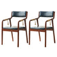 Traditional Style Wood Chair Set Open Back Arm Kitchen Dining Room Chairs Royal Blue 2 Piece Set Clearhalo ' kitchen&dining_furn' 'Dining Chairs' 'Dining Tables & Seating' 'dining_chair' 'furn' 'furn_dining_chair' 'Furniture' 'furniture_dining_chair' 'Kitchen & Dining Furniture' 'kitchen' 3725536