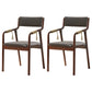 Traditional Style Wood Chair Set Open Back Arm Kitchen Dining Room Chairs Gray Coffee 2 Piece Set Clearhalo ' kitchen&dining_furn' 'Dining Chairs' 'Dining Tables & Seating' 'dining_chair' 'furn' 'furn_dining_chair' 'Furniture' 'furniture_dining_chair' 'Kitchen & Dining Furniture' 'kitchen' 3725542