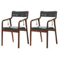 Traditional Style Wood Chair Set Open Back Arm Kitchen Dining Room Chairs Black-Gray 2 Piece Set Clearhalo ' kitchen&dining_furn' 'Dining Chairs' 'Dining Tables & Seating' 'dining_chair' 'furn' 'furn_dining_chair' 'Furniture' 'furniture_dining_chair' 'Kitchen & Dining Furniture' 'kitchen' 3725548