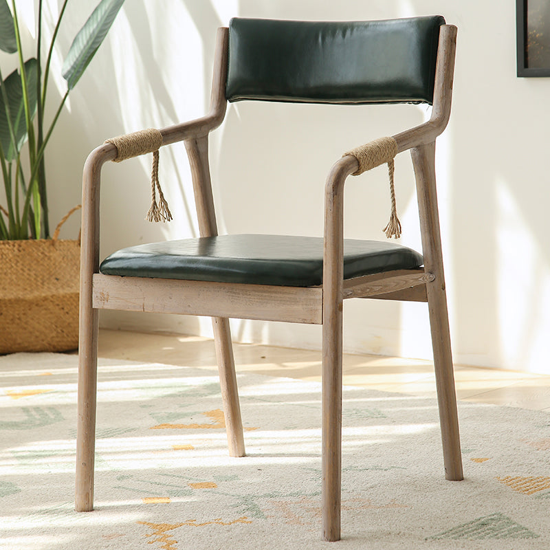 Traditional Style Wood Chair Set Open Back Arm Kitchen Dining Room Chairs Dark Green 1 Piece Clearhalo ' kitchen&dining_furn' 'Dining Chairs' 'Dining Tables & Seating' 'dining_chair' 'furn' 'furn_dining_chair' 'Furniture' 'furniture_dining_chair' 'Kitchen & Dining Furniture' 'kitchen' 3725550