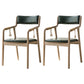 Traditional Style Wood Chair Set Open Back Arm Kitchen Dining Room Chairs Dark Green 2 Piece Set Clearhalo ' kitchen&dining_furn' 'Dining Chairs' 'Dining Tables & Seating' 'dining_chair' 'furn' 'furn_dining_chair' 'Furniture' 'furniture_dining_chair' 'Kitchen & Dining Furniture' 'kitchen' 3725551