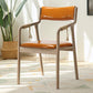 Traditional Style Wood Chair Set Open Back Arm Kitchen Dining Room Chairs Orange 1 Piece Clearhalo ' kitchen&dining_furn' 'Dining Chairs' 'Dining Tables & Seating' 'dining_chair' 'furn' 'furn_dining_chair' 'Furniture' 'furniture_dining_chair' 'Kitchen & Dining Furniture' 'kitchen' 3725556