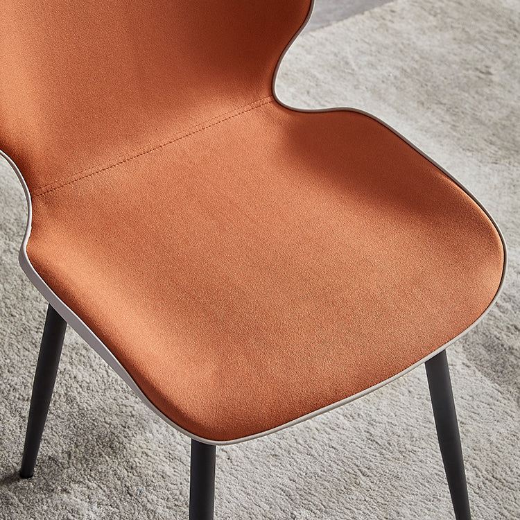 Contemporary Metal Dining Room Chairs Wingback Side Armless Chair for Home Use Clearhalo ' kitchen&dining_furn' 'Dining Chairs' 'Dining Tables & Seating' 'dining_chair' 'furn' 'furn_dining_chair' 'Furniture' 'furniture_dining_chair' 'Kitchen & Dining Furniture' 'kitchen' 3725577