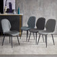 Contemporary Metal Dining Room Chairs Wingback Side Armless Chair for Home Use Clearhalo ' kitchen&dining_furn' 'Dining Chairs' 'Dining Tables & Seating' 'dining_chair' 'furn' 'furn_dining_chair' 'Furniture' 'furniture_dining_chair' 'Kitchen & Dining Furniture' 'kitchen' 3725585