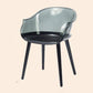 Glam Style Plastic Chair Solid Back Arm Dining Room Kitchen Chairs Set Smoke Gray 1 Piece Clearhalo ' kitchen&dining_furn' 'Dining Chairs' 'Dining Tables & Seating' 'dining_chair' 'Furniture' 'furniture_dining_chair' 'Kitchen & Dining Furniture' 'kitchen' 3725605