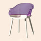 Glam Style Plastic Chair Solid Back Arm Dining Room Kitchen Chairs Set Purple 1 Piece Clearhalo ' kitchen&dining_furn' 'Dining Chairs' 'Dining Tables & Seating' 'dining_chair' 'Furniture' 'furniture_dining_chair' 'Kitchen & Dining Furniture' 'kitchen' 3725621