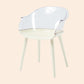 Glam Style Plastic Chair Solid Back Arm Dining Room Kitchen Chairs Set White-Clear 1 Piece Clearhalo ' kitchen&dining_furn' 'Dining Chairs' 'Dining Tables & Seating' 'dining_chair' 'Furniture' 'furniture_dining_chair' 'Kitchen & Dining Furniture' 'kitchen' 3725624