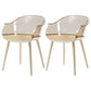Glam Style Plastic Chair Solid Back Arm Dining Room Kitchen Chairs Set Amber Set of 2 Clearhalo ' kitchen&dining_furn' 'Dining Chairs' 'Dining Tables & Seating' 'dining_chair' 'Furniture' 'furniture_dining_chair' 'Kitchen & Dining Furniture' 'kitchen' 3725628