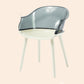 Glam Style Plastic Chair Solid Back Arm Dining Room Kitchen Chairs Set Gray-White 1 Piece Clearhalo ' kitchen&dining_furn' 'Dining Chairs' 'Dining Tables & Seating' 'dining_chair' 'Furniture' 'furniture_dining_chair' 'Kitchen & Dining Furniture' 'kitchen' 3725630
