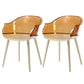 Glam Style Plastic Chair Solid Back Arm Dining Room Kitchen Chairs Set Tan Set of 2 Clearhalo ' kitchen&dining_furn' 'Dining Chairs' 'Dining Tables & Seating' 'dining_chair' 'Furniture' 'furniture_dining_chair' 'Kitchen & Dining Furniture' 'kitchen' 3725634