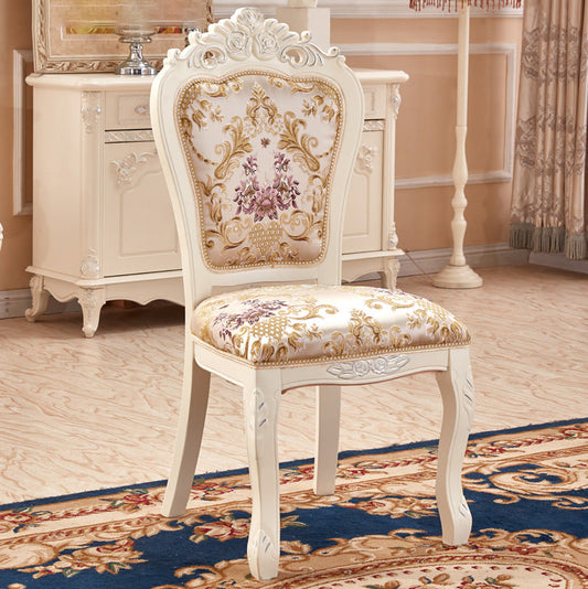 Upholstered European Style Restaurant Side Chair Open White Dining Chair Clearhalo ' kitchen&dining_furn' 'Dining Chairs' 'Dining Tables & Seating' 'dining_chair' 'furn' 'furn_dining_chair' 'Furniture' 'furniture_dining_chair' 'Kitchen & Dining Furniture' 'kitchen' 3725642