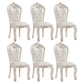 Upholstered European Style Restaurant Side Chair Open White Dining Chair White 6 Piece Set Clearhalo ' kitchen&dining_furn' 'Dining Chairs' 'Dining Tables & Seating' 'dining_chair' 'furn' 'furn_dining_chair' 'Furniture' 'furniture_dining_chair' 'Kitchen & Dining Furniture' 'kitchen' 3725643