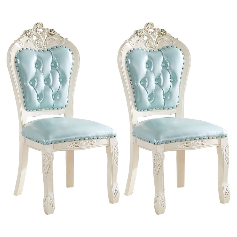 Upholstered European Style Restaurant Side Chair Open White Dining Chair Blue 2 Piece Set Clearhalo ' kitchen&dining_furn' 'Dining Chairs' 'Dining Tables & Seating' 'dining_chair' 'furn' 'furn_dining_chair' 'Furniture' 'furniture_dining_chair' 'Kitchen & Dining Furniture' 'kitchen' 3725651