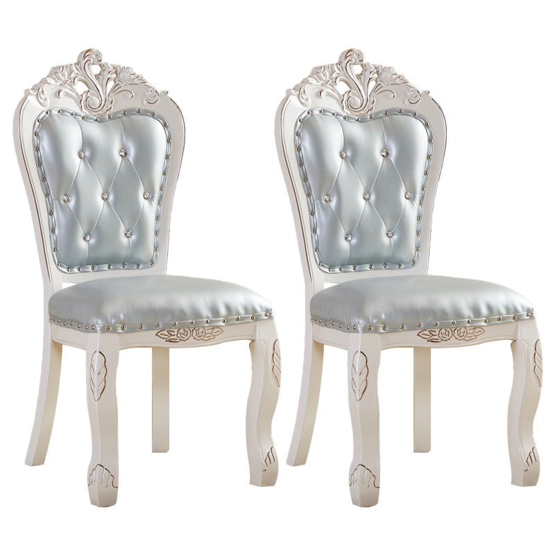 Upholstered European Style Restaurant Side Chair Open White Dining Chair Sky Blue 2 Piece Set Clearhalo ' kitchen&dining_furn' 'Dining Chairs' 'Dining Tables & Seating' 'dining_chair' 'furn' 'furn_dining_chair' 'Furniture' 'furniture_dining_chair' 'Kitchen & Dining Furniture' 'kitchen' 3725655